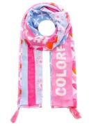 Zwillingsherz Modieuze sjaal Sjaal "Kleurige Geest" met gekleurde patr...