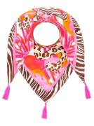 Zwillingsherz Modieus sjaaltje Flower Wild met franjes en leo-letterty...