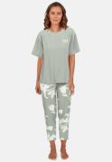 Tom Tailor Capripyjama Kenmare Uni top, broek met bloemenpatroon (2-de...