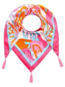 Zwillingsherz Modieus sjaaltje Big Flower met franjes en bloemenpatroo...