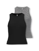 KIDS ONLY Shirt met ronde hals KOGJILL LIFE S/L TANK TOP JRS 2-PACK (S...