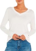 Tommy Hilfiger Trui met V-hals CO JERSEY STITCH V-NK SWEATER Contrastk...