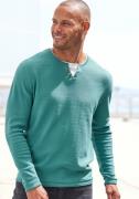 H.I.S Gebreide trui Pullover met hoogwaardige halsafwerking in double-...