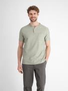 Lerros Shirt met korte mouwen met serafino-kraag en knoopsluiting