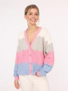 Zwillingsherz Vest Blok Golven Met effen boorden