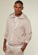 KangaROOS Capuchonsweatvest met capuchon, contrasterende rits en contr...