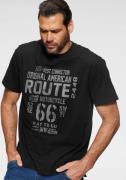 Man's World Shirt met ronde hals korte mouwen, casual pasvorm, bedrukt...