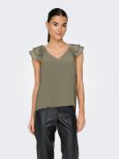 Only Shirt ONLASTA LIFE CAPSLEEVE V-NECK TOP PTM