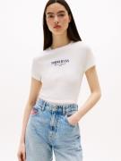 TOMMY JEANS Shirt met korte mouwen TJW SLIM LOGO 2 POINTELLE TEE