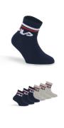 Fila Korte sokken JUNIOR UNISEX QUARTER PLAIN SOCKS met gebreid logo i...