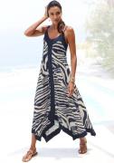 Lascana Maxi-jurk met asymmetrische zoom, zomerjurk, dierenprint, modi...