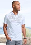 John Devin Poloshirt Met print Regular-fit, van slub-kwaliteit, met pr...