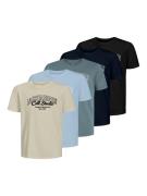 Jack & Jones Junior T-shirt JJMAKOTO TEE SS CREW NECK 5PK MP JNR (set,...