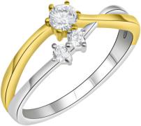 Firetti Zilveren ring Sieraden cadeau zilver 925 vinger ring bicolor