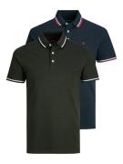 Jack & Jones Poloshirt JJEPAULOS in duopack met logoborduring en comfo...