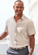 John Devin Overhemd met korte mouwen In linnen look, Gestreept overhem...