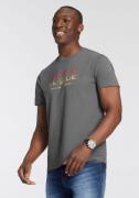 DELMAO T-shirt Korte mouw, bedrukt, ronde hals, van 100% katoen