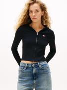 TOMMY JEANS Capuchonvest TJW HOOD ZIPPER RIB CARDIGAN