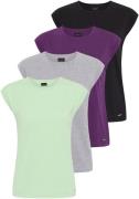 Laura Scott T-shirt in moderne kleuren (4-delig, 4-delige set)