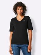 CREATION L PREMIUM Shirt met V-hals Pima-katoenen shirt (1-delig)