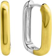 Firetti Paar creolen Sieraad cadeau zilver 925 oorbellen bicolor