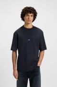 HUGO Blue T-shirt Nieros met logo-patch