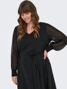 ONLY CARMAKOMA Midi-jurk CARMETTA LIFE LS KNEE DRESS WVN