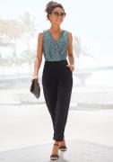Lascana Jumpsuit met overlappend bovenstuk, elegante jumpsuit, busines...