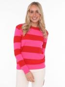 Zwillingsherz Gebreide trui van kasjmier met contrasterende strepen