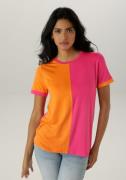 Aniston SELECTED T-shirt met trendy en kleurrijke colorblock
