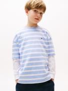 Tommy Hilfiger T-shirt INTERLOCK STRIPE HTR T-SHIRT SS voor kinderen t...