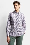 Bugatti Overhemd met lange mouwen met blaadjesprint