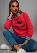 KangaROOS Sweatshirt Lange mouwen, figuurvolgende snit, met print, ron...