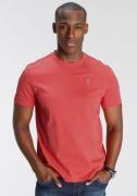 DELMAO Shirt met ronde hals Korte mouw, regular fit, basic, van 100% k...