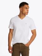 Tommy Hilfiger Shirt met V-hals ESSENTIAL V-NECK TEE met V-hals en mer...
