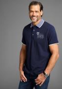 Man's World Poloshirt met borstprint, gemêleerd materiaal