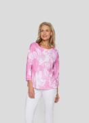 Rabe Shirt met 3/4 mouwen met bloemachtig patroon en letterprint