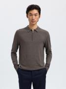 SELECTED HOMME Trui met polokraag SLHBERG LS HALF ZIP POLO NOOS
