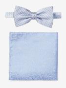 MONTI Vlinderdasje met kleur passend pochet (2 stuks)