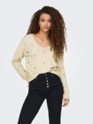 Only Gebreide trui ONLTIBA LS HEART V-NECK CS KNT