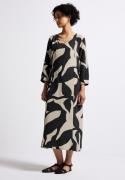STREET ONE Midi-jurk met grafisch patroon en 3/4-mouwen