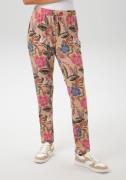 Aniston CASUAL Comfortbroek bedrukt met grote bloemen en bladeren