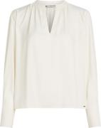 Tommy Hilfiger Blouse met lange mouwen SOFT VIS V NECK LS BLOUSE