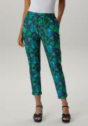 Aniston SELECTED Comfortbroek met grootvlak en abstract bladerenpatroo...