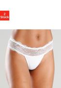 Vivance String in aantrekkelijke set van 2 met kant (2 stuks)