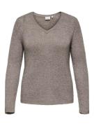 ONLY CARMAKOMA Trui met V-hals CARGEENA L/S V-NECK KNT NOOS