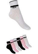 Fila Korte sokken WOMAN QUARTER SOCKS met geribbelde enkelpartij (6 pa...