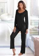 Lascana Pyjama met details van kant (2-delig, 1 stuk)