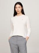 Tommy Hilfiger Gebreide trui SOFT WOOL C-NK SWEATER met logoborduring,...