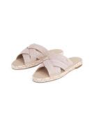 Tommy Hilfiger Slippers CHAMBRAY ESPADRILLE MULE , plateau, zomer-mode...